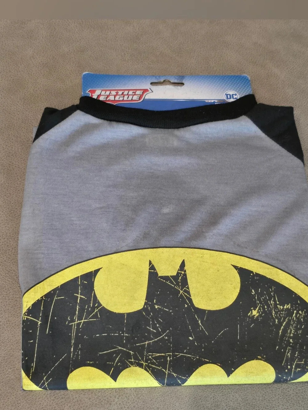 Batman Logo Grey & Black Dogs' Costume Tee